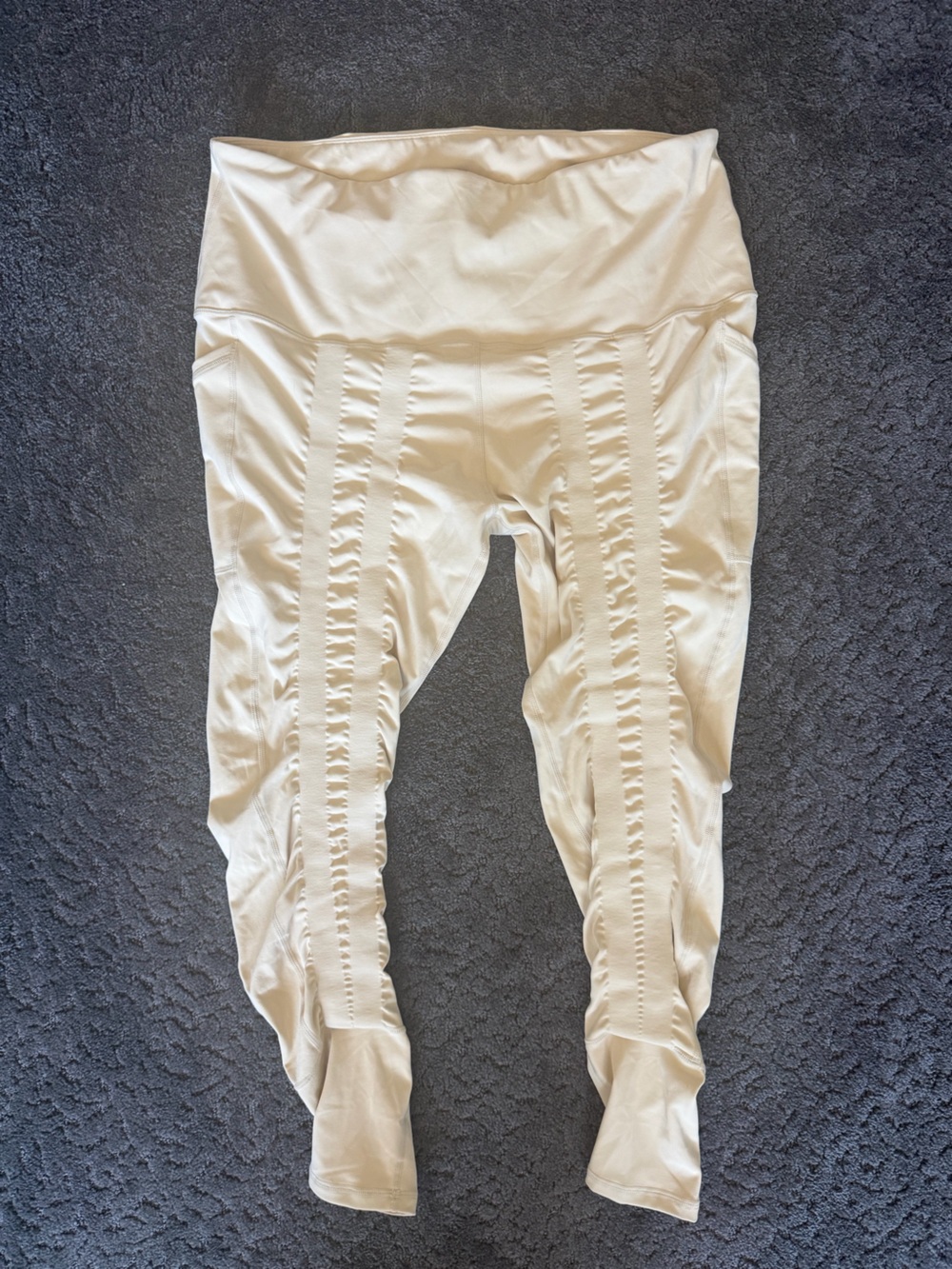 Sweetflexx Women’s Yellow High-Waist Scrunch Ruched Leggings Size 18